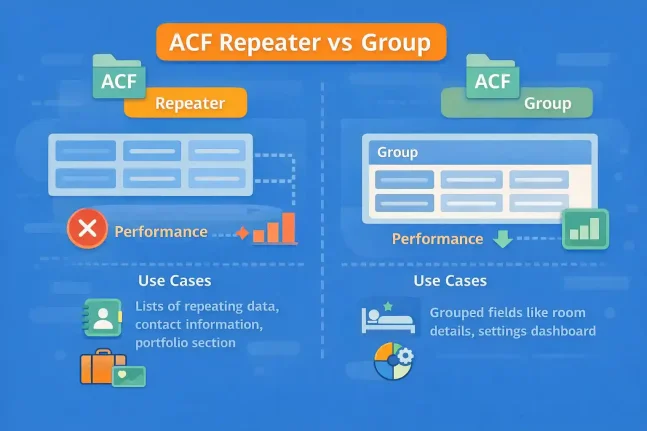 ACF Repeater vs Group: Performance & Use Cases