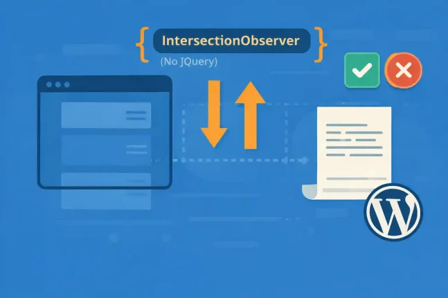 Scroll Animation with IntersectionObserver (No jQuery)