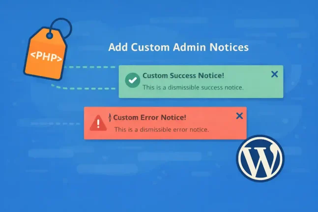 How to Add Custom Admin Notices (Dismissible)
